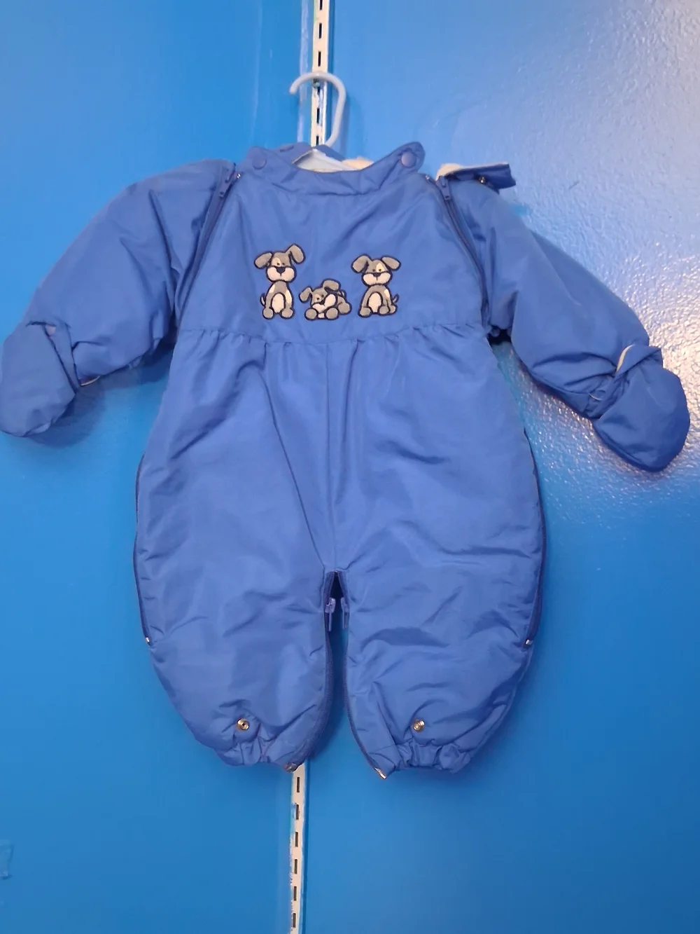 Baby Blue Puffer Snow Suit - Insulated